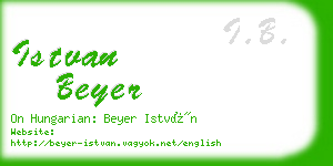 istvan beyer business card